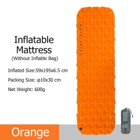 Naturehike Inflatable Mattress Air Mattress Ultralight Outdoor Sleeping Pad Folding Bed Sleeping Mat Hiking Camping Mattress (Color: Orange - Only Mat)